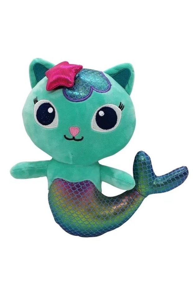 F 8 Stlyes Gabby Dollhouse Plush Toy Mercat Cartoon Stuffed Animals Mermaid Cat Plushie Doll Kids B.