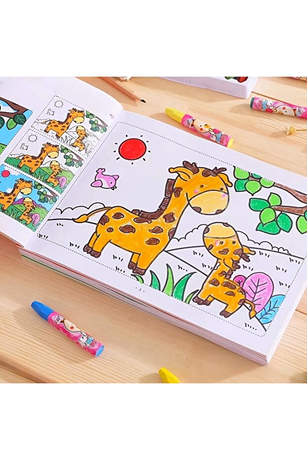 48 صفحة من كتاب التلوين والرسم الإبداعي التفاعلي للتعلم المبكر مع رسومات ملونة