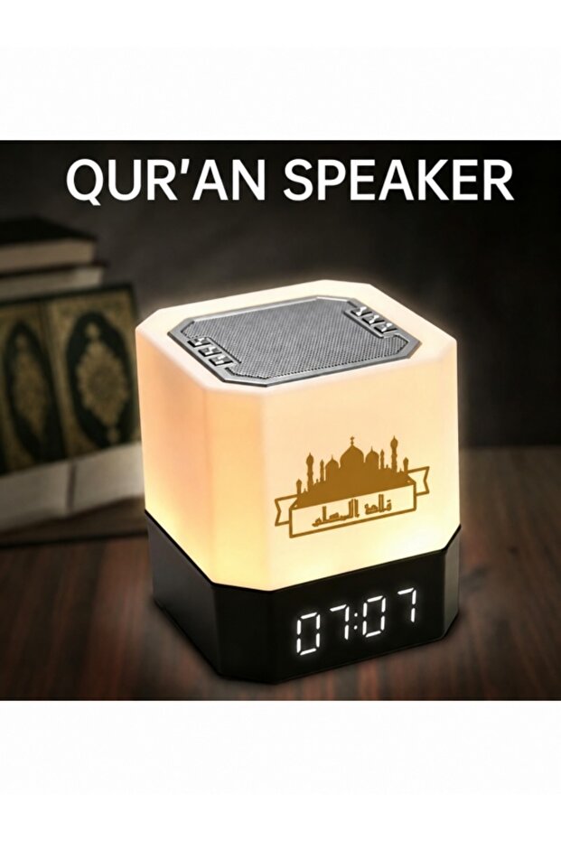 Complete Quran Speaker with Lamp, Clock, Mobile APP Control Wireless Bluetooth Speaker