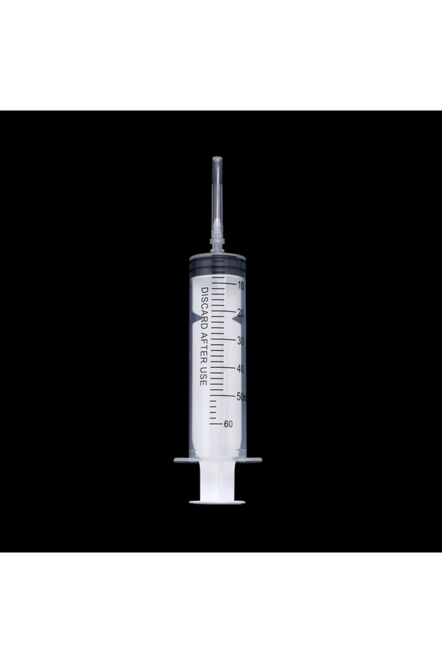 60ML 1Pcs DIY Jewelry Epoxy Resin Syringe Shaker 3-60ml with Dispense Needles Liquid Injection Pipet