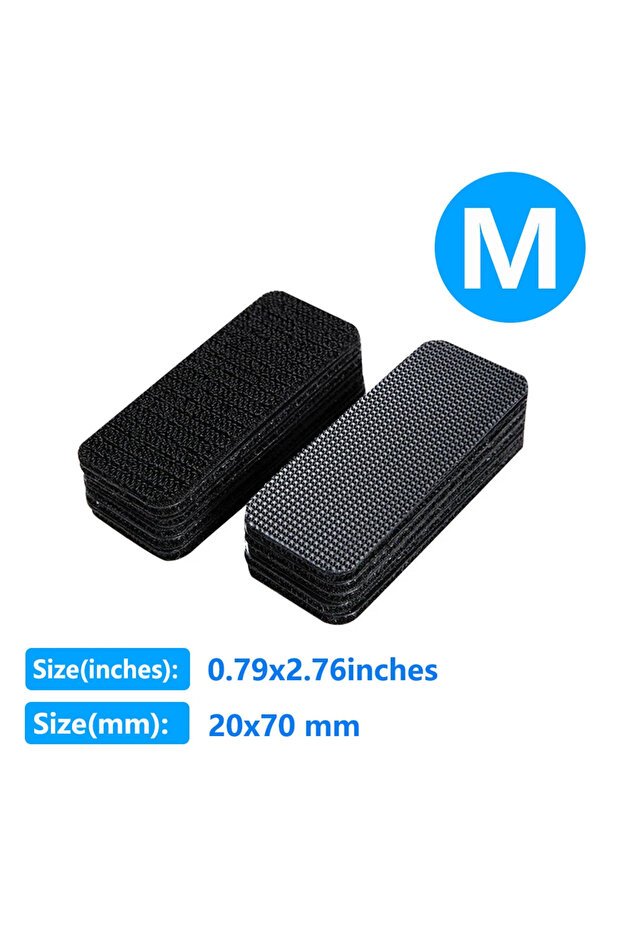 10 Pair Rectangle M 10/100 Self Adhesive Fastener Tape Extra Strong Carpet Fixing Sticker Double Sid