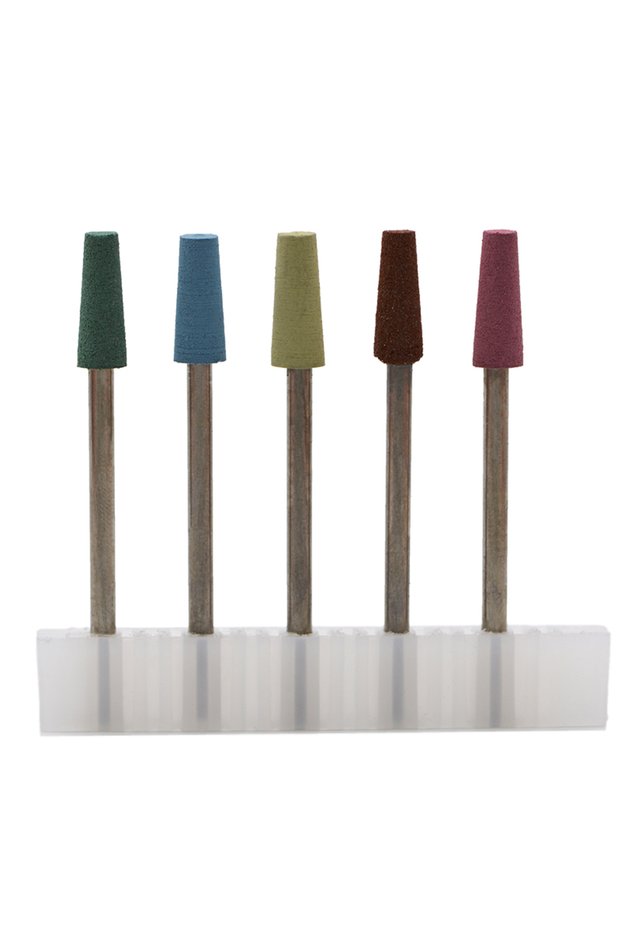 NO3 5Pcs/Set Silicone Nail Drill Bits Milling Cutter for Manicure Pedicure Rubber Polishing Grinding
