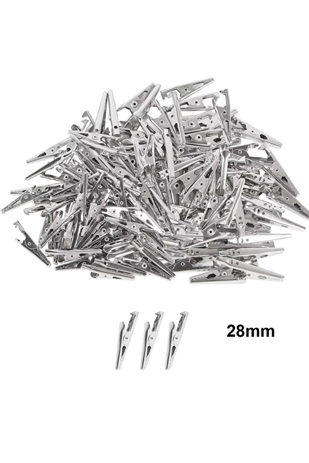 50pcs 28mm 50PCS Mini Alligator Clips Mini Metal Alligator Clip 28mm 35mm 45mm for Electric Testing