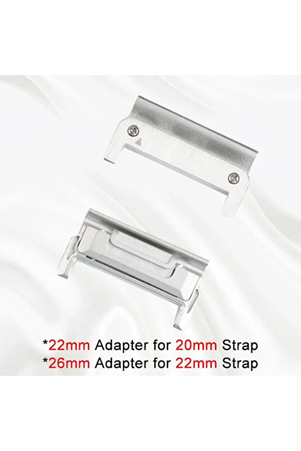 22mm-for 20mm strap silver 26 22 20mm Quick Fit Metal Adapter For Fenix 5s/5/5X/5XPlus/6s/6/6X Pro/