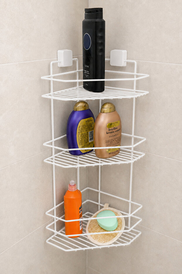 Lifetime Stainless Adhesive Bathroom Shelf, Bathroom Organizer, Bathroom Organizer, Shampoo Shelf