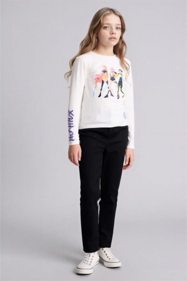 Skinny Fit Jean Trousers for Girls G0257A826Sp