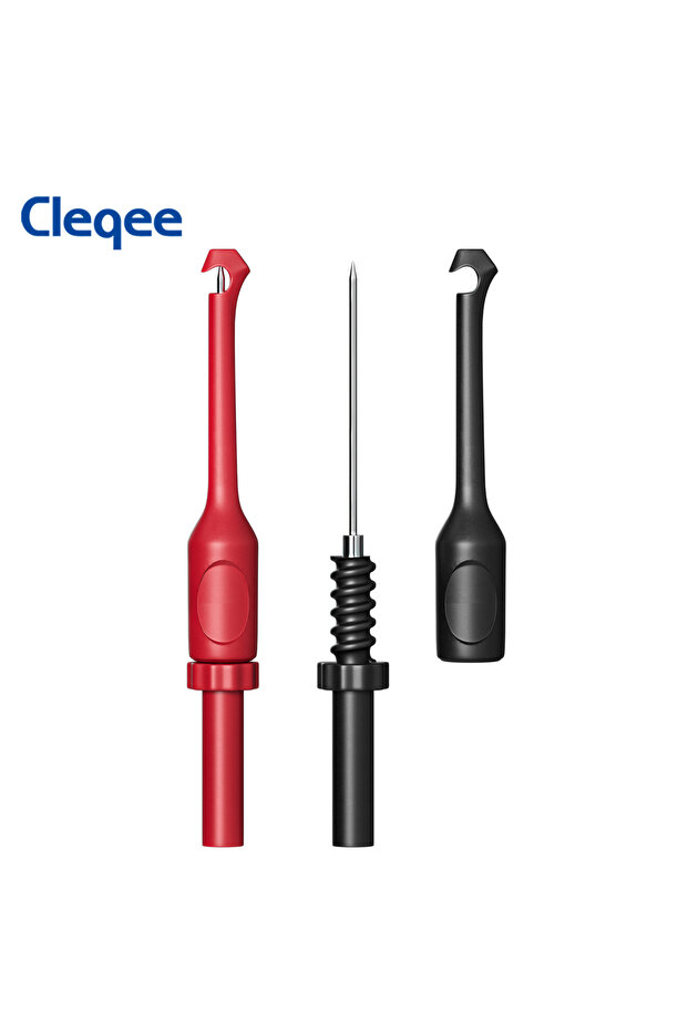 P30064-2C-2PCS Cleqee P30064 Wire Piercing Probes Insulation Puncture Probes for 4mm Banana Plug Ext