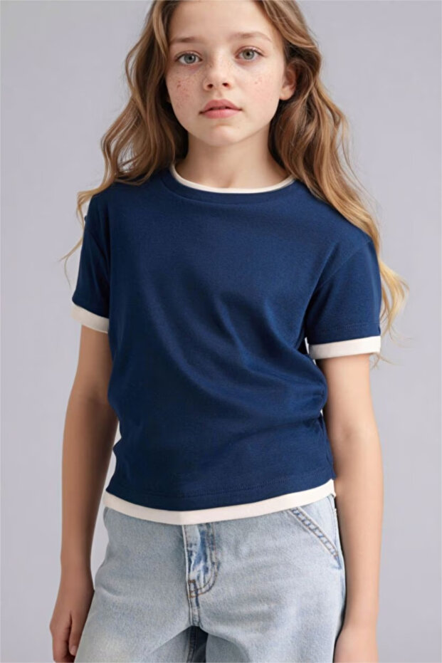 Slim Fit Ribana T-Shirt Girl Child G0932A826Sm