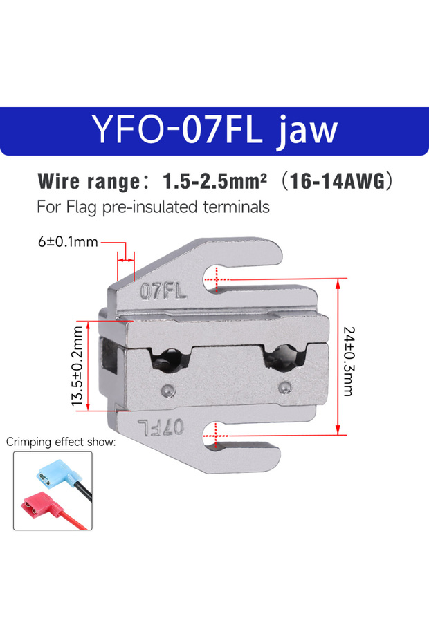 YFO-07FL فكوك كبس 1 قطعة، قوالب كبس بديلة لمقصات الكبس YFO، فكوك كبس قابلة للتبديل D