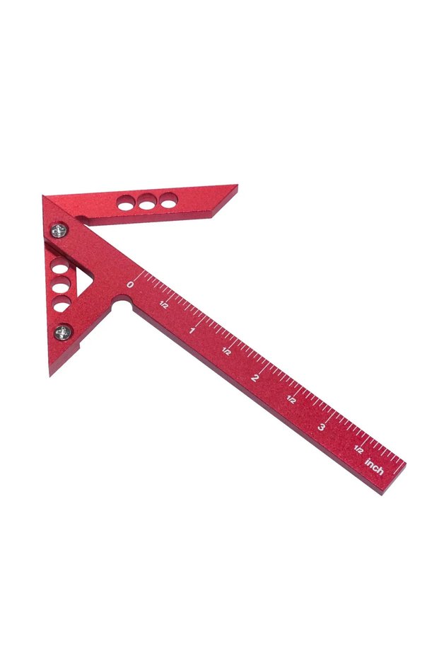 Inch Red Center Finder Woodworking Square 45/90 Degree Right Angle Line Gauge Aluminum Center Scribe