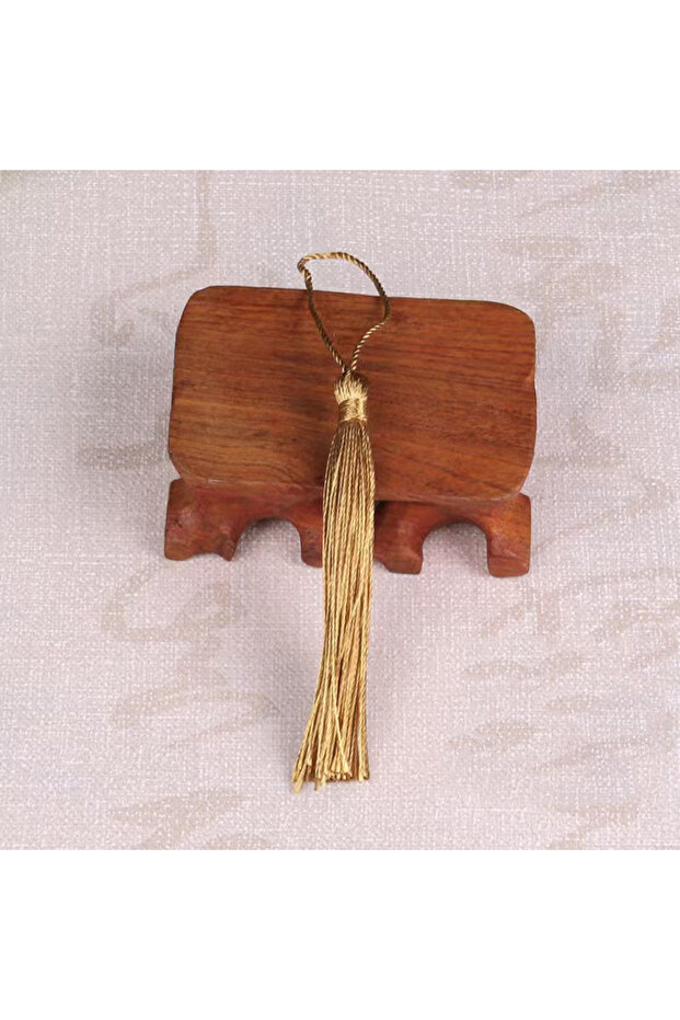 Earth yellow 100pcs/lot 13cm Color Polyester Silk Tassels Bookmark Tassels Mini Tassels For DIY Craf