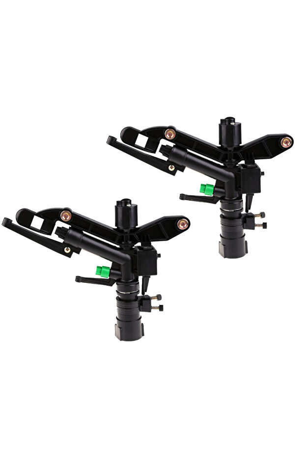 2PCS 1 inch Connector Impact Sprinkler Automatic Farm Rotating Rocker Sprinklers Multi-function Adju