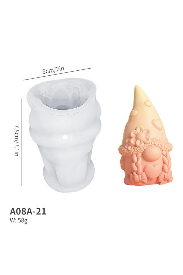 B Easter Gnomes Resin Molds Cake Decorating Mold 3D Resin Gnomes Silicone Candle Mould Handmade Cand