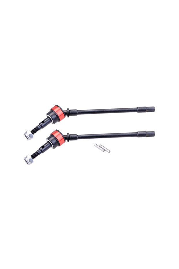 Front 4PCS Hard Steel Front and Rear Axle CVD Drive Shaft Dogbone for 1/10 Axial SCX10 Rc Crawler Up