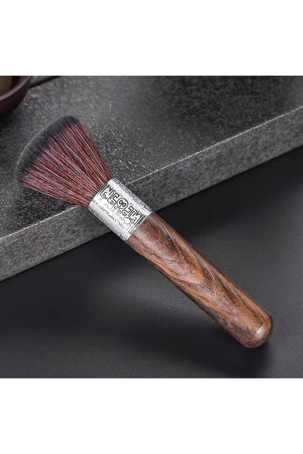 Silver Wooden Espresso Black Coffee Powder Washing Brush For Coffe Filter Maker Barista Cleaning Gri