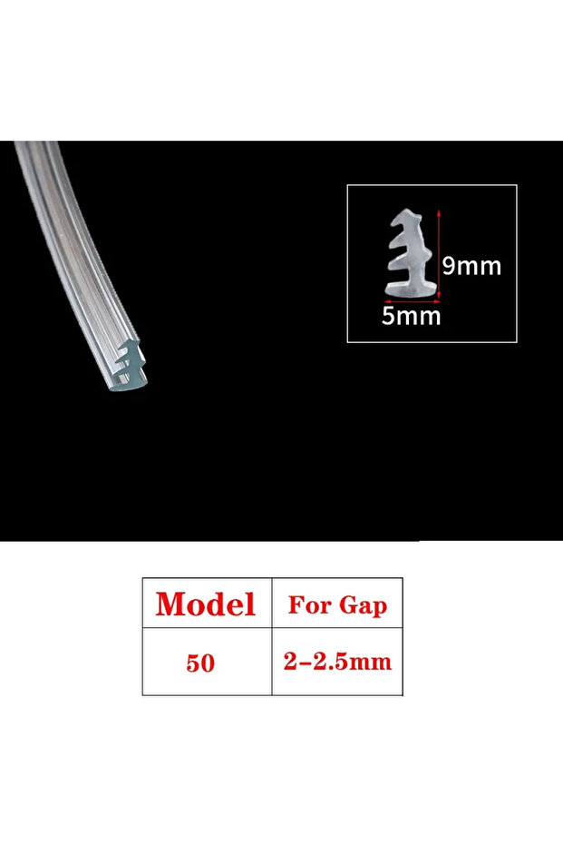 5 Meter 50 1/3/5/10M Door And Window Sealing Strip Aluminum Windproof Alloy Fixed Glass Gap Three T