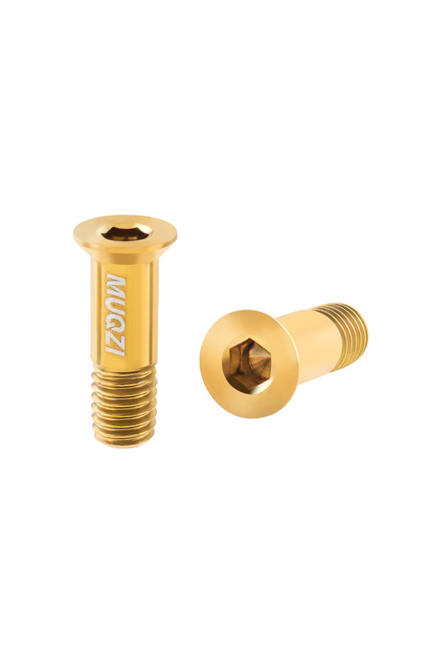 Gold MUQZI 2PCS Rear Derailleur Pulley M5 Screws MTB Road Bike Jockey Wheel Titanium Alloy Bolts Bic