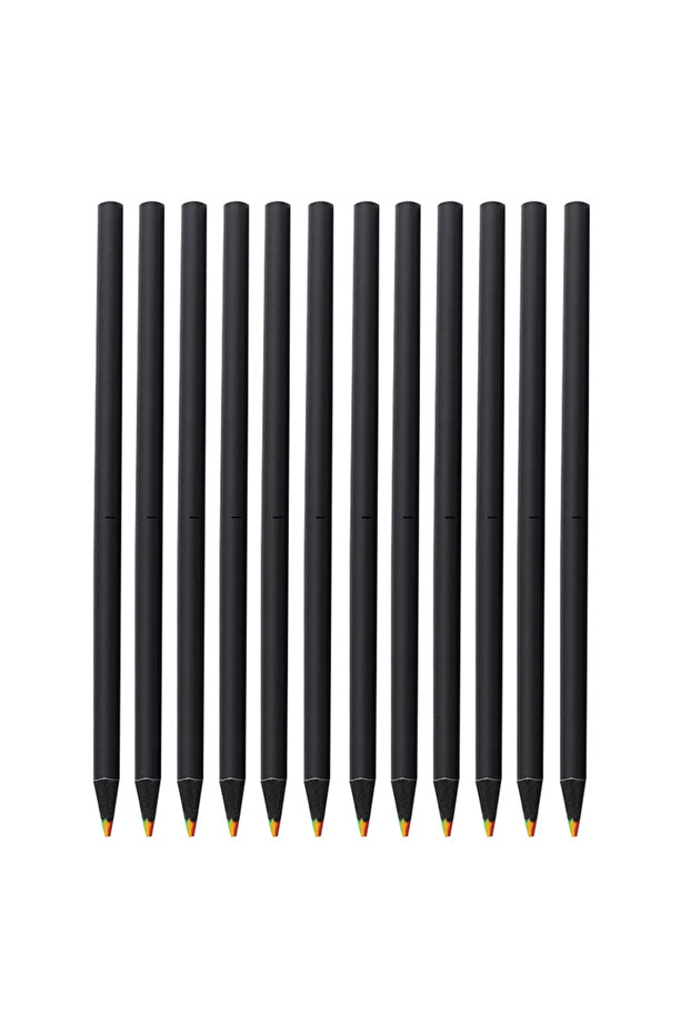 Black 12Pcs AngelMark 12Pcs Rainbow Color Pencils for Kids, Concentric Gradient Crayons, Art Paintin