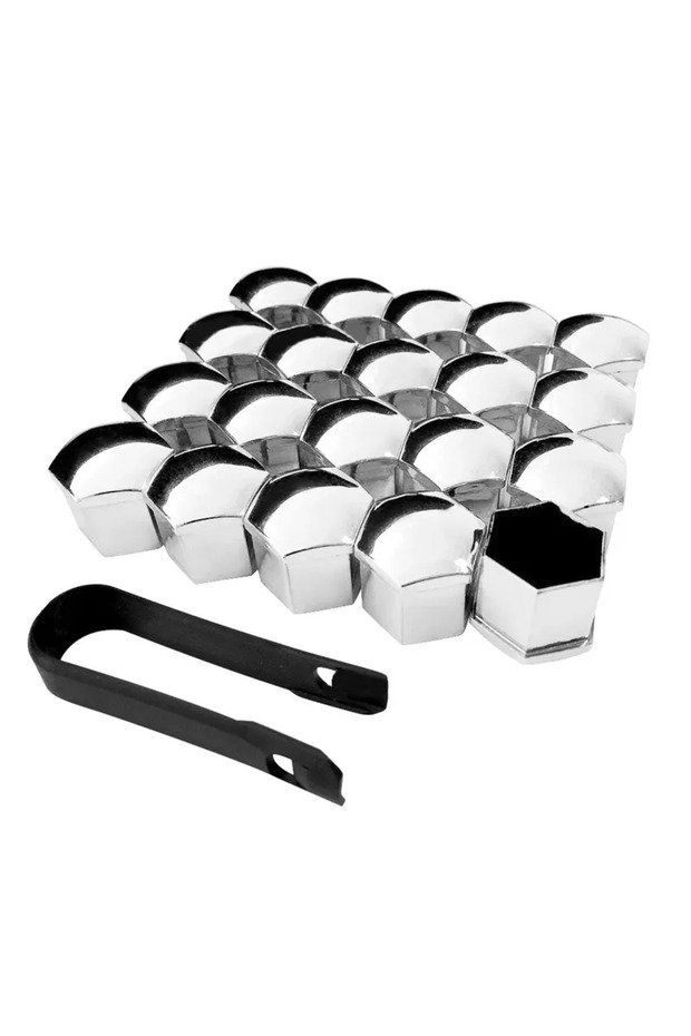 17mm 20pcs silver 17/21/19mm 20PCS Car Wheel Nut Caps Protection Covers Caps Anti-Rust Auto Hub Scre