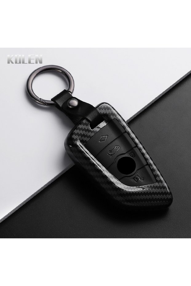 Carbon Set 1 ABS Carbon Fiber Style Car Key Case Cover For BMW X1 X3 X5 X6 X7 1 3 5 6 7 Series G20 G