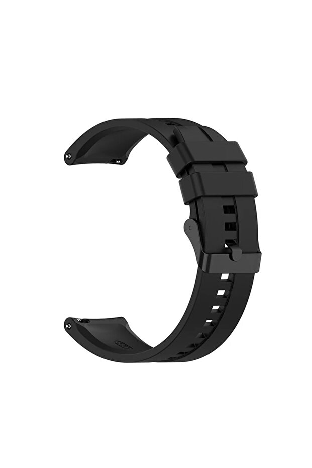 22mm Black 20mm/22mm Silicone Watch Strap Quick Release Waterproof Soft Smart Watch Band Wrist for