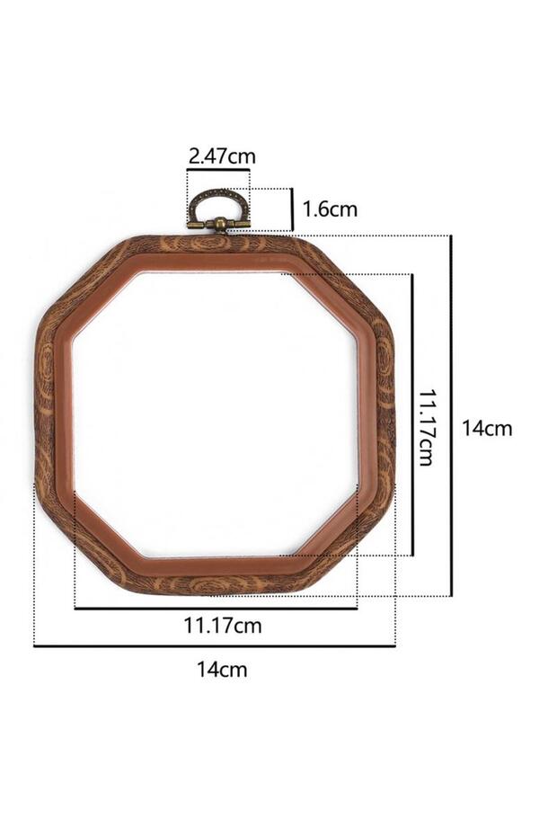Octagon-14x14cm Plastic Retro Square Frame Embroidery Hoop Ring DIY Needlecraft Cross Stitch Machine
