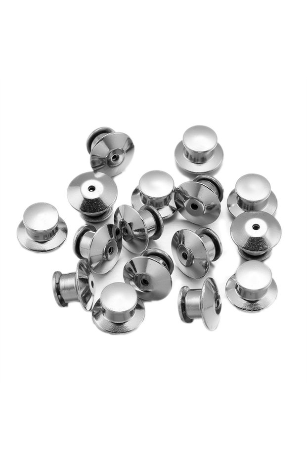 10 Pieces Rhodium 10/30/50pcs Safety Brooch Lock Metal Pins Back Keeper Caps Clasps for DIY Jewelry