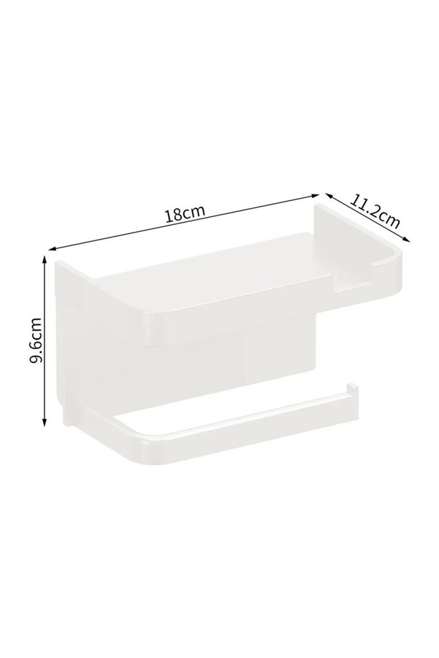 White double layer Toilet Paper Holder Plastic Storage Rack Kitchen Towel Placement Of Seasoning Bot