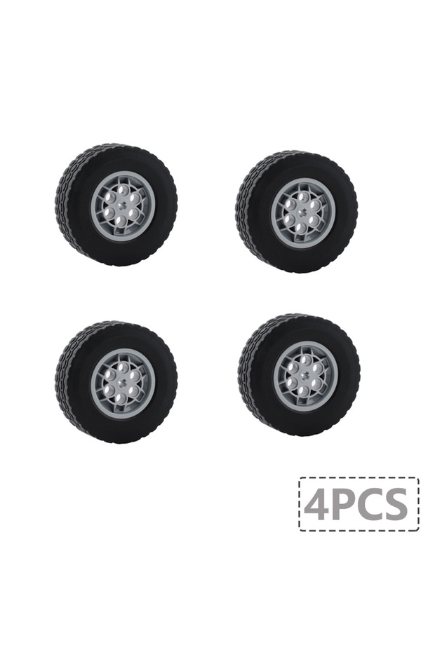 4PCS Wheels Remote Control Four-wheel Drive Vehicle Chassis Technical Building Blocks Power Function