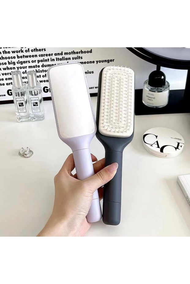 2pcs Self Cleaning Hairbrush Women Hair Brush One-key Cleaning Hair Loss Airbag Scalp Massage Comb A