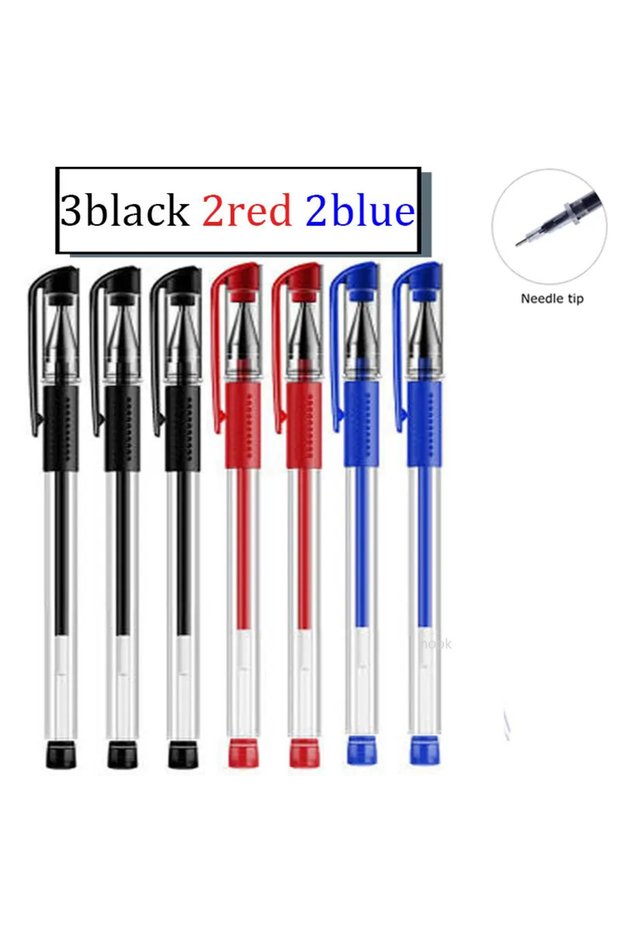 7Pcs Mix pen A 7/35 PCS Gel Pen Set School Supplies Black Blue Red Ink Color Ballpoint Pen Kawaii Pe