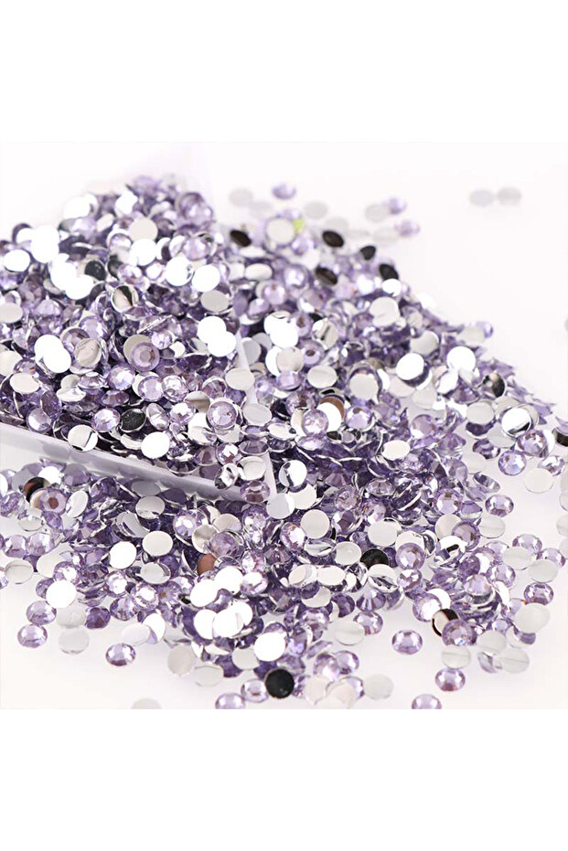 4MM Light Purple 1000pcs Non Hot Fix Rhinestones 2/3/4mm Round Resin Flatback Crystal Rhinestone DIY