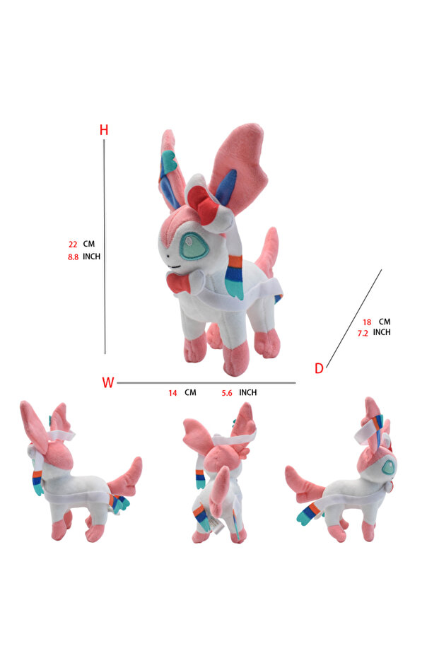 About 20cm Stand Sylveon Eevee Evolution Sylveon Flareon Jolteon Umbreon Vaporeon Pikachu Stuffed An
