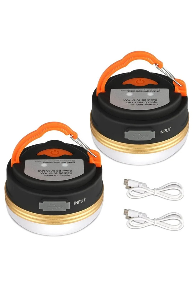 2pcs 10W High Power Camping Lantern Tents Lamp 1200mah USB Rechargeable Portable Camping Lights Outd