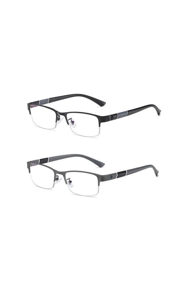 +250 2pcs New Trend Reading Glasses Reading Glasses Men and Women High Quality Half Frame Diopters B