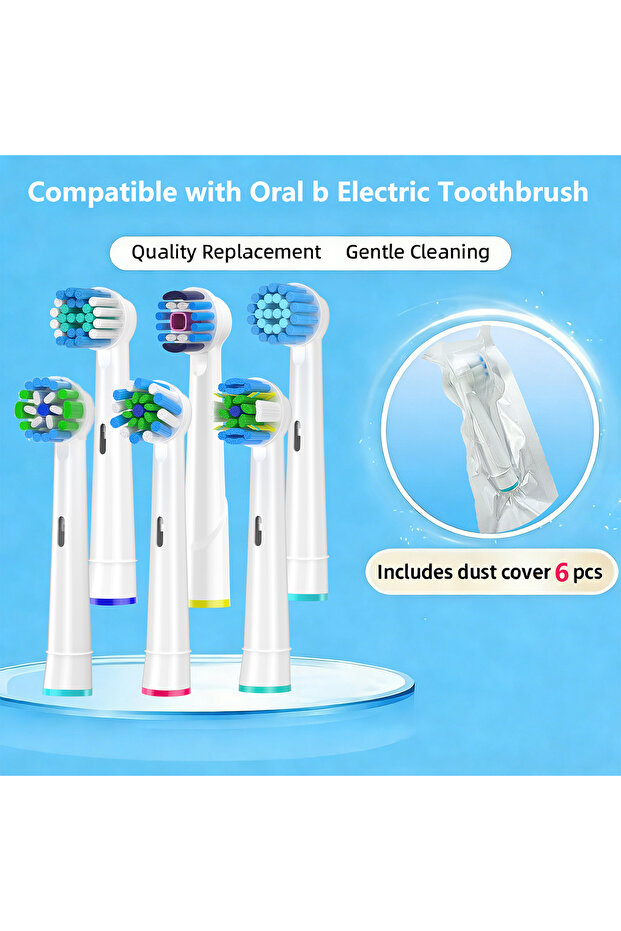 6Pack Mixed White 4-12pcs Replacement Brush Heads For Oral-B Electric Toothbrush Advance Power/Vital
