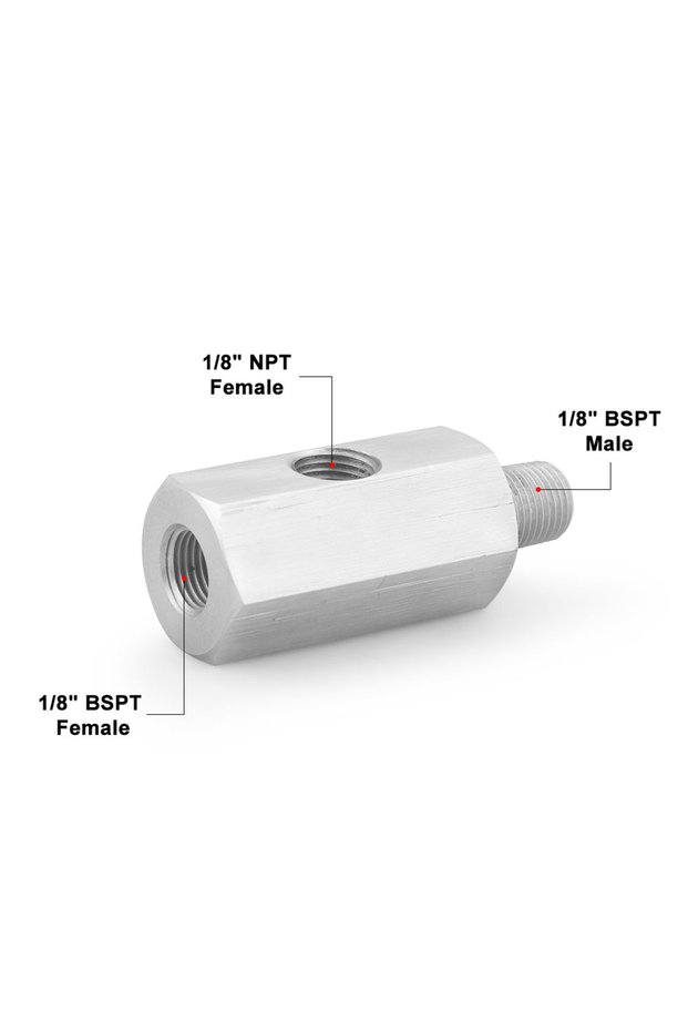 1-8BSPT Stainless Steel Side Holes 1/8"NPT Female To M12 M10 M14 1/8NPT 1/4NPT Oil Pressure Sensor C