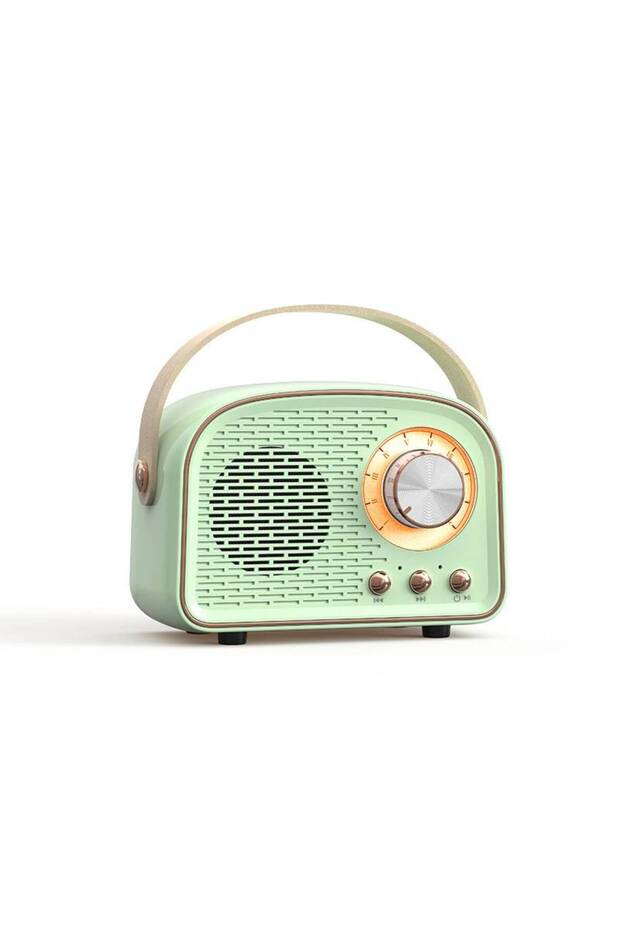 light green Retro Mini Bluetooth Speaker Classical Music Player Stereo Bass Sound Box Portable Wirel