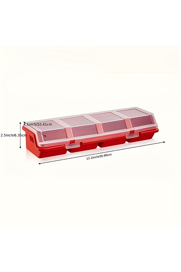 1pcs 1Pc/2Pcs Multi-Compartment Organizer Box For Screws & Small Parts - Durable Plastic Hardware An