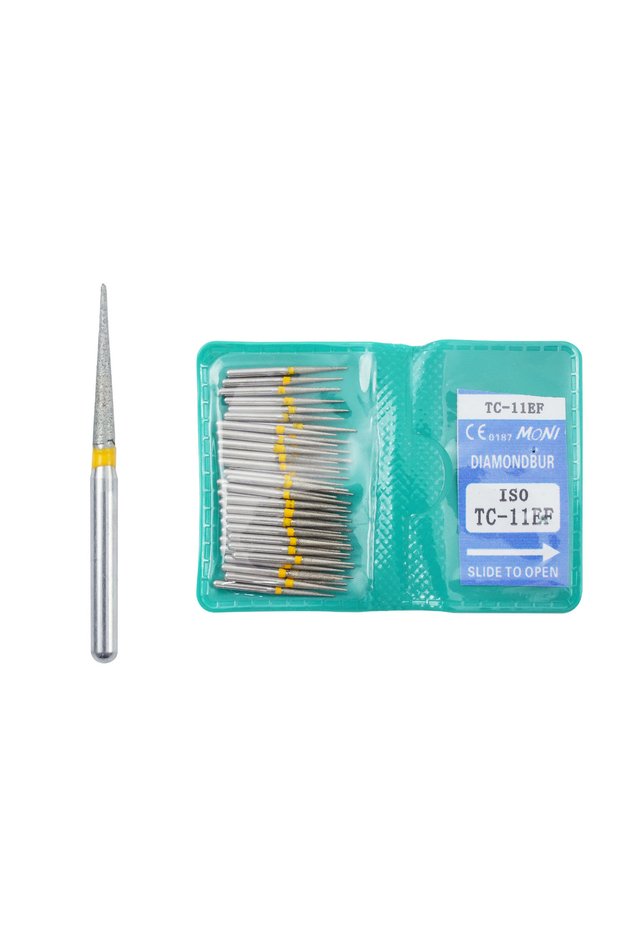 TC-11EF 50Pcs/Bag Dental Diamond High Speed Burs for Polishing Smoothing 1.6MM High Quality Polishin