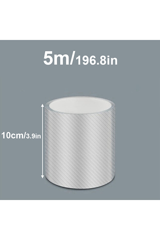 10cmx5m 3/5/10M Transparent Carbon Fiber Car Threshold Portector Moulding Strip Trim Bumper Strip Cl