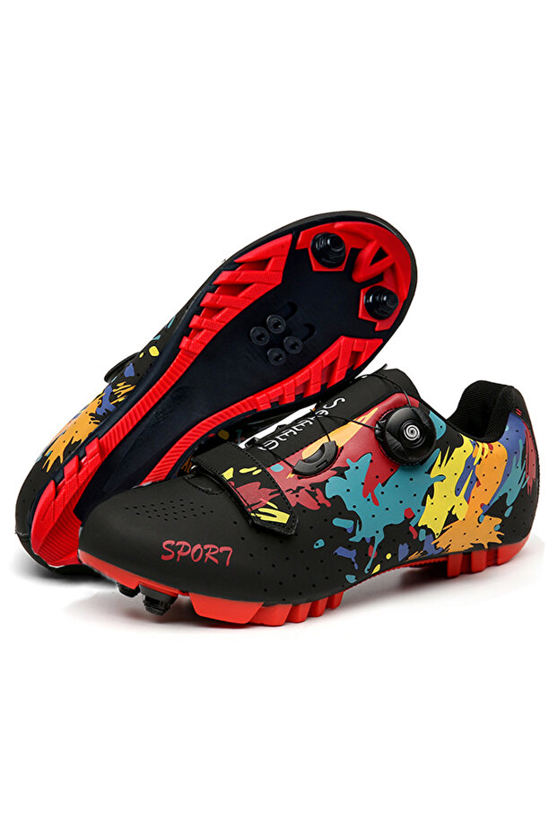 42 black mtb 2023 MTB Cycling Shoes Men Mountain Footwear Racing Road Bicycle Flat Clit Sneaker Clea