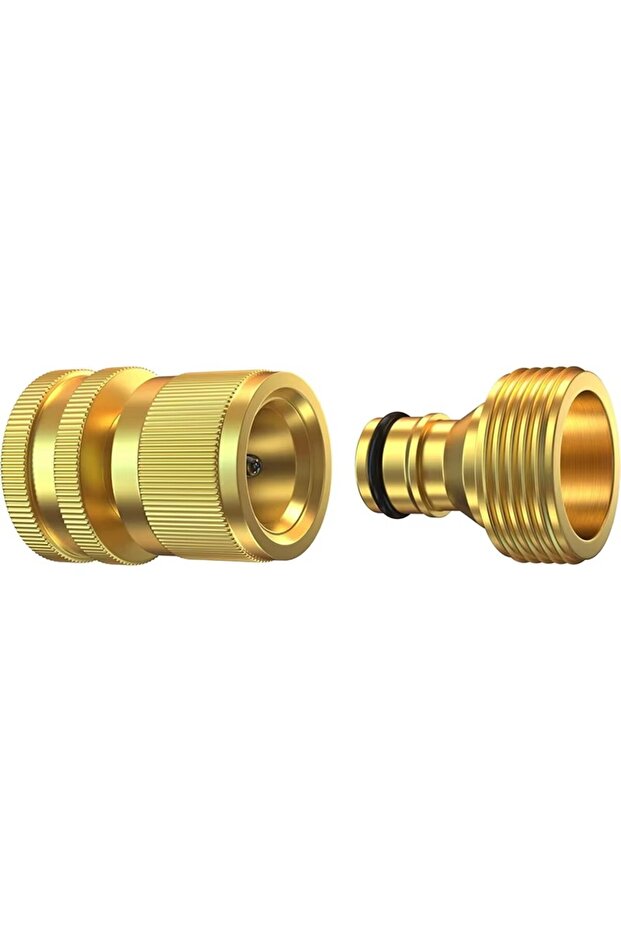 1 Set (EU Standard) Brass Heavy Duty Water Hose Quick Connect Fittings Quick Release Hose Connector,