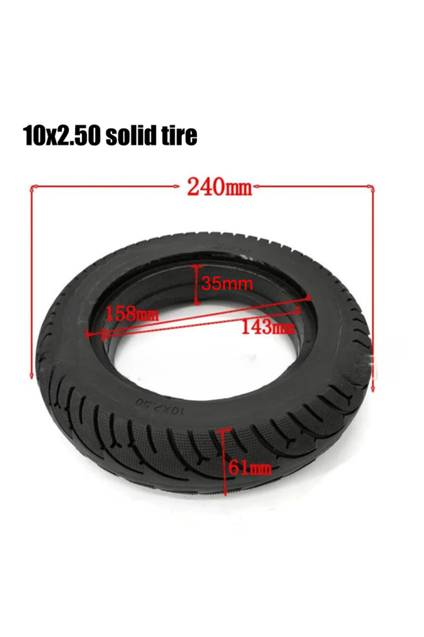 10x2.50 solid tire 10x2.50 Tubeless Wheel Tyres Solid Tyre Inflation 10x2.125 for 10 inch Electric S
