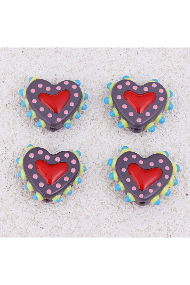 20x16mm(1pcs) 8 TX63 1Pcs Exaggeration Design Sense Heart Handmade Bumpy Beads Glass Spacer Bead DIY