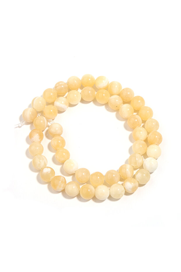 8mm (approx 40pcs) 1 Strand Natural Yellow Jade Beads 4/6/8/10/12mm Round Gemstone Loose Bead for DI