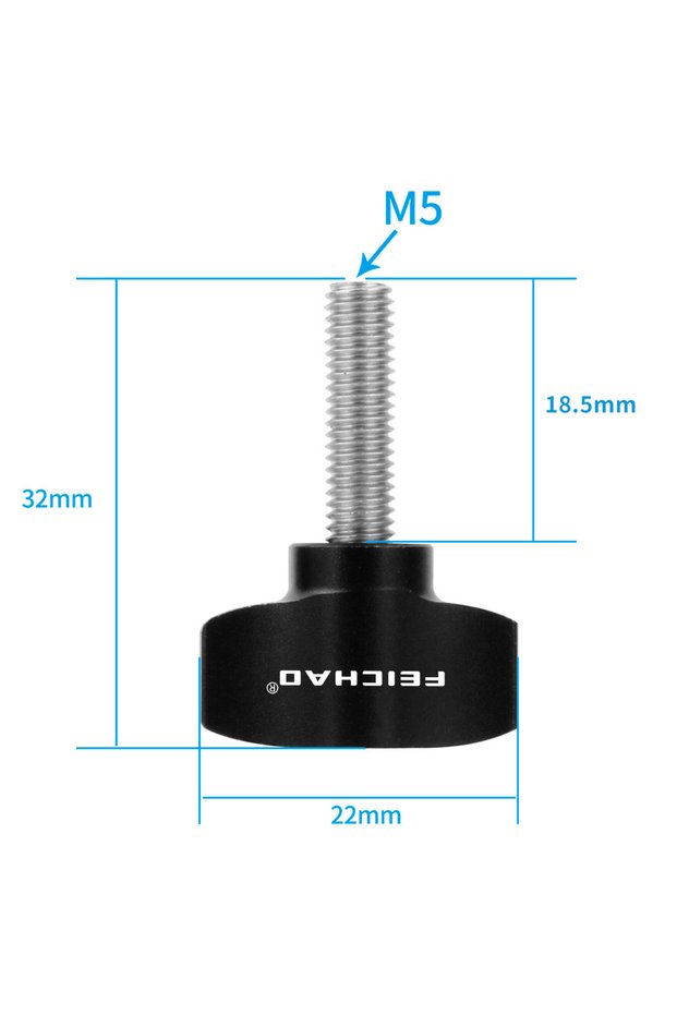 Diving & Snorkeling S Hand Screw Black M5 Thumb Screw Stainless Steel Bolt & Aluminium Alloy T Head