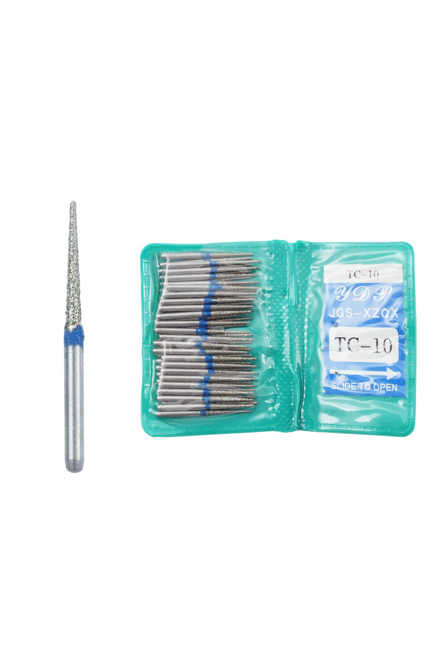 TC-10 50Pcs/Bag Dental Diamond High Speed Burs for Polishing Smoothing 1.6MM High Quality Polishing