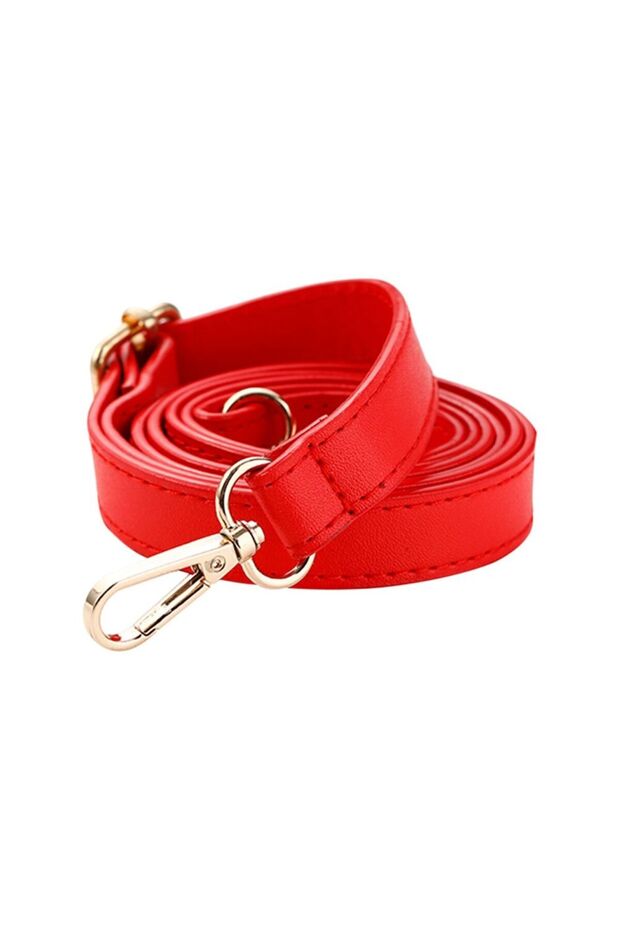 red Fashion PU Leather Bag Handle Replacement Bags Strap 130cm Adjustable Shoulder Bag Strap Handbag