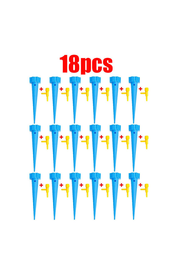 Blue-18Pcs 6-24pcs Auto Adjustable Drip Spike Water Bottle Irrigation System Self Dripper Automatic